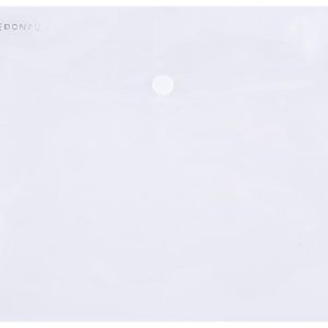 Mapa PP protectie documente A5 landscape, inchidere cu capsa, 10/set, DONAU - transparent