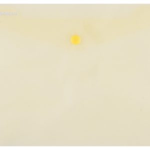 Mapa PP protectie documente A5 landscape, inchidere cu capsa, 10/set, DONAU - galben transparent