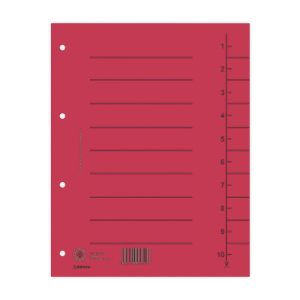 Separatoare carton manila 250g/mp, 300 x 240mm, 100/set, DONAU - rosu