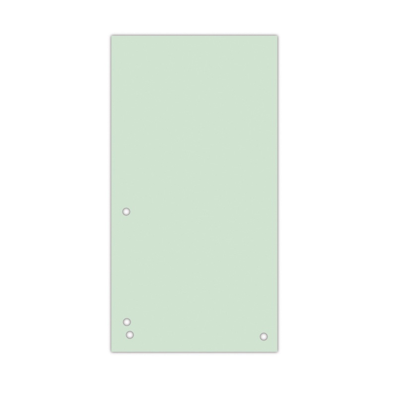Separatoare carton pentru biblioraft, 190 g/mp, 105 x 235mm, 100/set, DONAU Duo - verde
