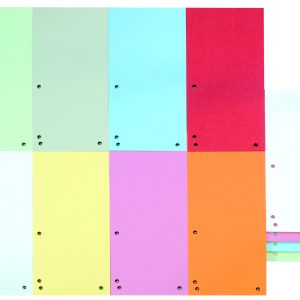 Separatoare carton pentru biblioraft, 190 g/mp, 105 x 235mm, 100/set, DONAU Duo - asortate