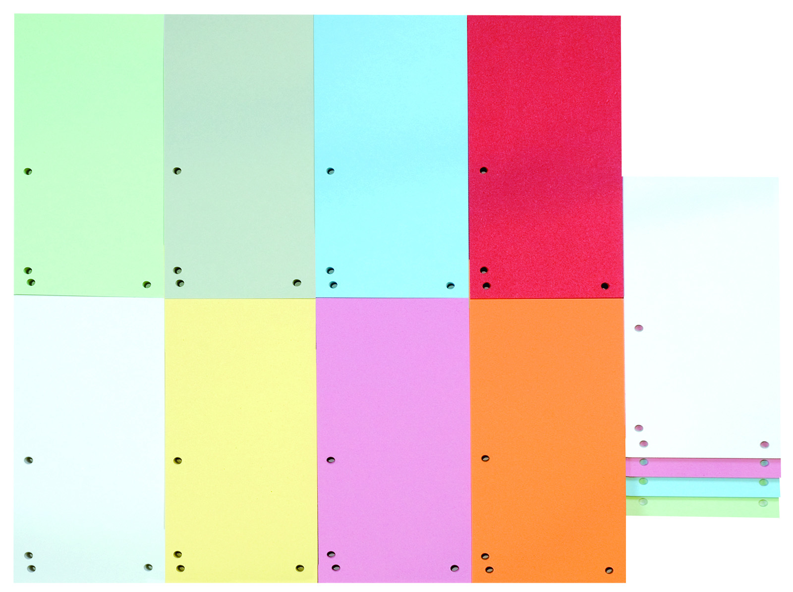 Separatoare carton pentru biblioraft, 190 g/mp, 105 x 235mm, 100/set, DONAU Duo - asortate