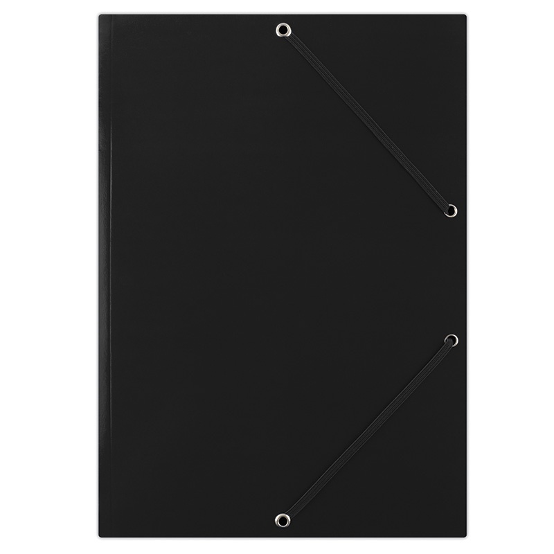 Mapa din carton plastifiat, cu elastic pe colturi, 400gsm, DONAU - negru