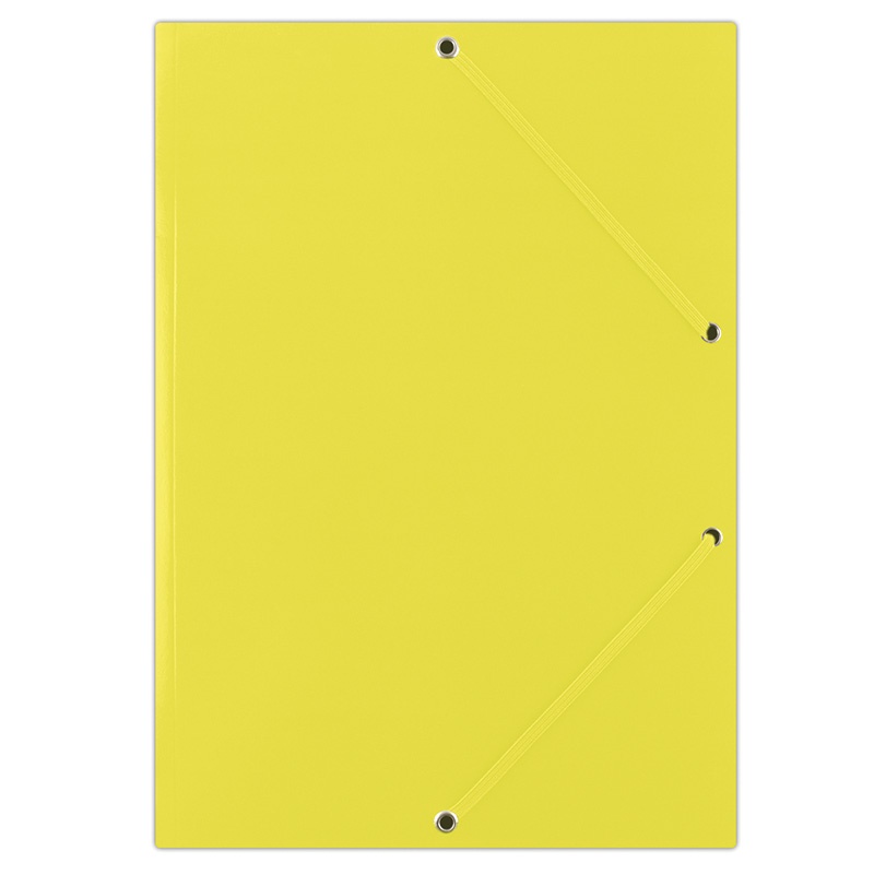 Mapa din carton plastifiat, cu elastic pe colturi, 400gsm, DONAU - galben