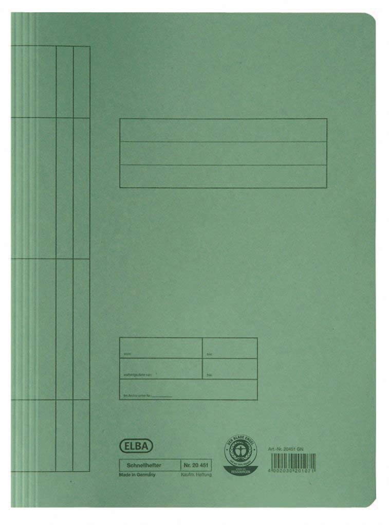 Dosar carton cu sina ELBA Smart Line - verde