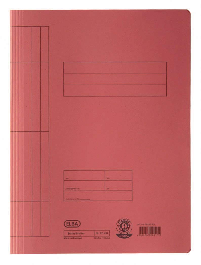 Dosar carton cu sina ELBA Smart Line - rosu