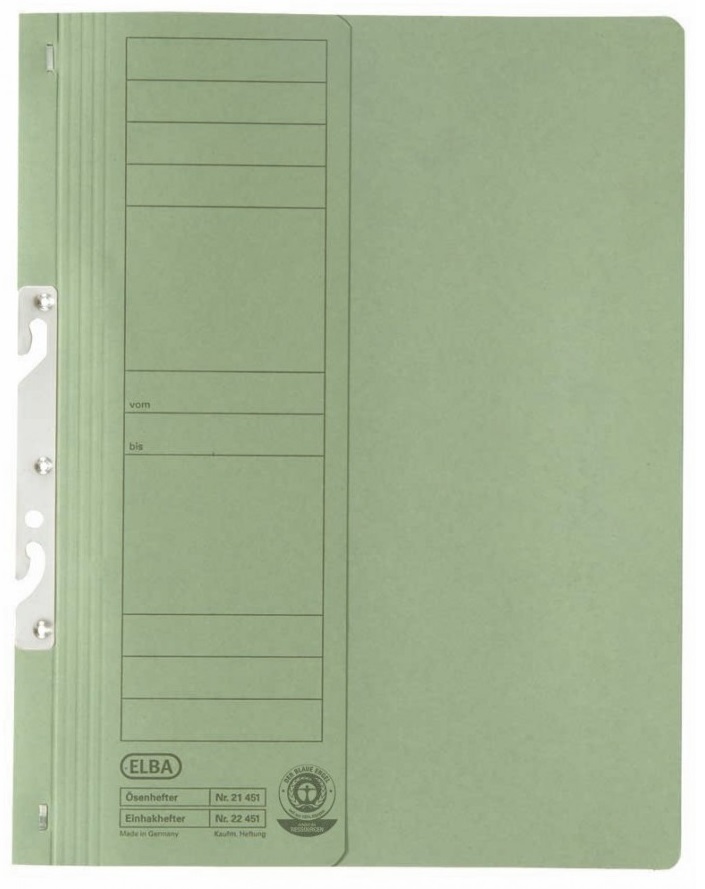 Dosar carton incopciat 1/1 ELBA Smart Line - verde