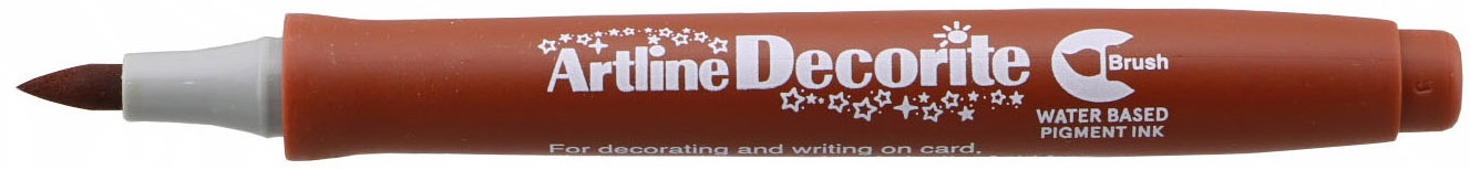 Marker ARTLINE Decorite, varf flexibil (tip pensula) - maro