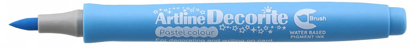 Marker ARTLINE Decorite, varf flexibil (tip pensula) - bleu