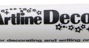 Marker ARTLINE Decorite, varf flexibil (tip pensula) - alb