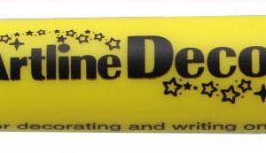 Marker ARTLINE Decorite, varf flexibil (tip pensula) - galben