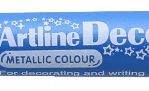Marker ARTLINE Decorite, varf flexibil (tip pensula) - albastru metalizat