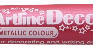 Marker ARTLINE Decorite, varf flexibil (tip pensula) - roz metalizat