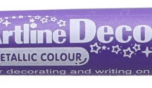 Marker ARTLINE Decorite, varf flexibil (tip pensula) - mov metalizat
