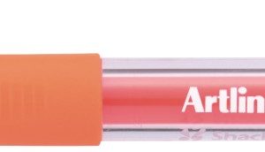 Pix cu gel ARTLINE Softline 1700, rubber grip, varf 0.7mm - portocaliu fluorescent