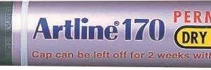Permanent marker ARTLINE 170 - Dry safe ink, corp plastic, varf rotund 2.0mm - rosu
