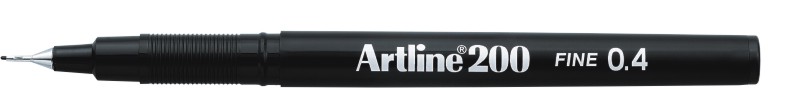 Liner ARTLINE 200, varf fetru 0.4mm - negru