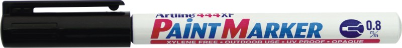 Marker cu vopsea ARTLINE 444XF, corp metalic, varf rotund 0.8mm - negru