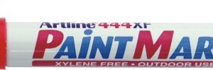 Marker cu vopsea ARTLINE 444XF, corp metalic, varf rotund 0.8mm - rosu