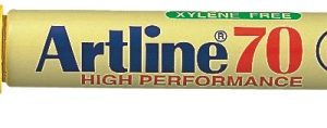Permanent marker ARTLINE 70, corp metalic, varf rotund 1.5mm - galben