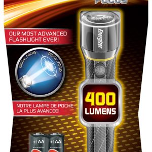 Lanterna LED Vizion HD Focus, 400 lumeni, raza de 115m + 2 baterii AA, Energizer