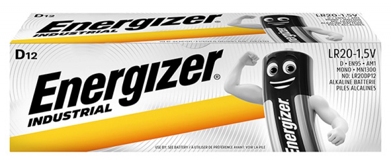 Baterii industriale D, 12 buc/cutie, Energizer