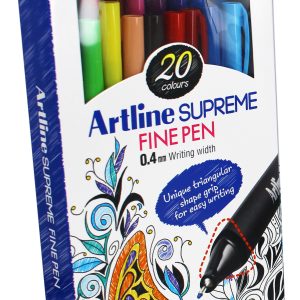 Liner ARTLINE Supreme, varf fetru 0.4mm, 10 culori/set