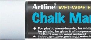 Marker cu creta ARTLINE, pentru table de scris, varf 12.0mm - alb