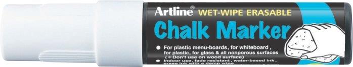 Marker cu creta ARTLINE, pentru table de scris, varf 12.0mm - alb