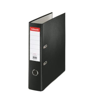Biblioraft Esselte Economy, PP, partial reciclat, FSC, A4, 75 mm, negru