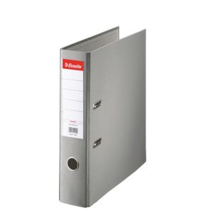 Biblioraft Esselte Economy, PP, partial reciclat, FSC, A4, 75 mm, gri