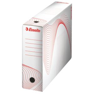 Cutie depozitare si arhivare Esselte Standard, carton, 100% reciclat, FSC, reciclabil, 80 mm, alb