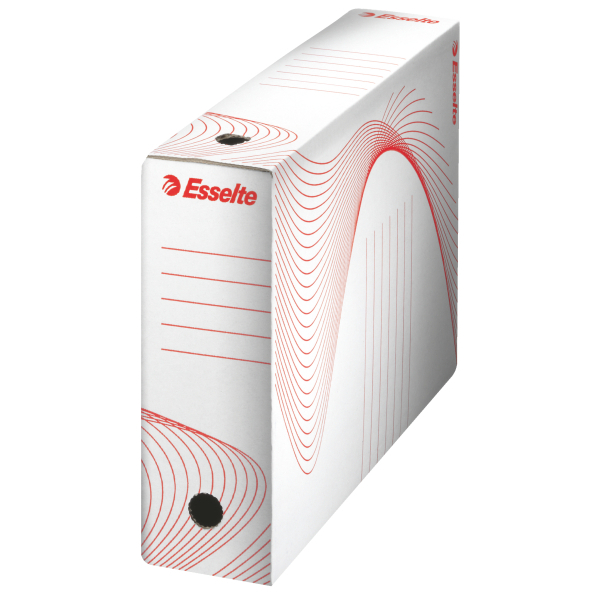 Cutie depozitare si arhivare Esselte Standard, carton, 100% reciclat, FSC, reciclabil, 80 mm, alb
