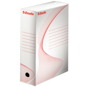 Cutie depozitare si arhivare Esselte Standard, carton, 100% reciclat, FSC, reciclabil, 100 mm, alb