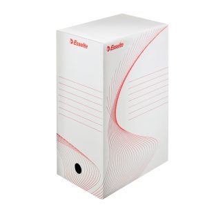 Cutie depozitare si arhivare Esselte Standard, carton, 100% reciclat, FSC, reciclabil, 150 mm, alb