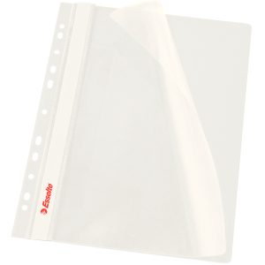 Dosar cu multiperforatii ESSELTE Vivida, PP, A4, 10 buc/set, alb