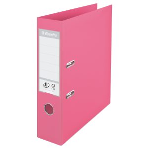 Biblioraft Esselte No.1 Power, PP/PP, partial reciclat, FSC, A4, 75 mm, roz