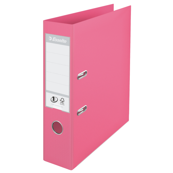 Biblioraft Esselte No.1 Power, PP/PP, partial reciclat, FSC, A4, 75 mm, roz