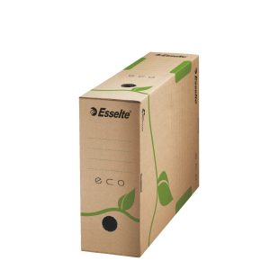 Cutie depozitare si arhivare Esselte Eco Recycled, carton, 100% reciclat, FSC, 100 mm, natur