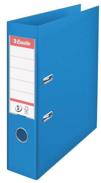 Biblioraft Esselte No.1 Power VIVIDA, PP/PP, partial reciclat, FSC, A4, 75 mm, albastru