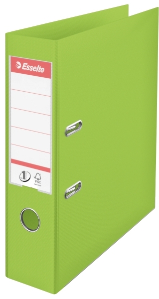 Biblioraft Esselte No.1 Power VIVIDA, PP/PP, partial reciclat, FSC, A4, 75 mm, verde
