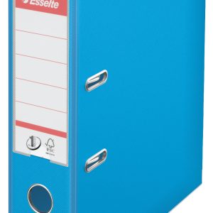 Biblioraft Esselte No.1 Power, PP/PP, partial reciclat, FSC, A4, 75 mm, cyan