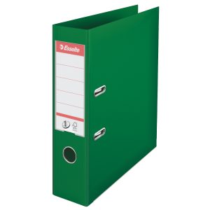Biblioraft Esselte No.1 Power, PP/PP, partial reciclat, FSC, A4, 75 mm, verde