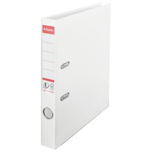 Biblioraft Esselte No.1 Power VIVIDA, PP/PP, partial reciclat, FSC, A4, 50 mm, alb