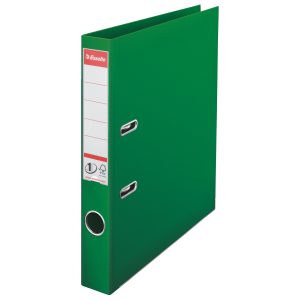 Biblioraft Esselte No.1 Power, PP/PP, partial reciclat, FSC, A4, 50 mm, verde