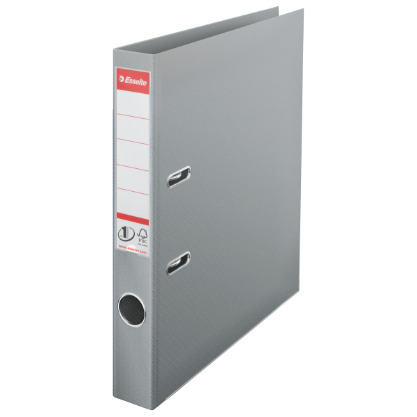 Biblioraft Esselte No.1 Power, PP/PP, partial reciclat, FSC, A4, 50 mm, gri