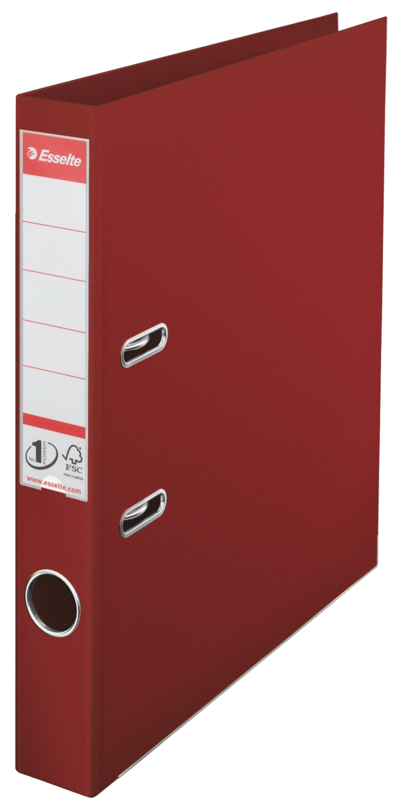 Biblioraft Esselte No.1 Power, PP/PP, partial reciclat, FSC, A4, 50 mm, visiniu