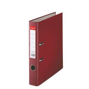 Biblioraft Esselte Economy, PP, partial reciclat, FSC, A4, 50 mm, visiniu