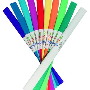 Rola hartie creponata, 50 x 200 cm, GIMBOO - culori intense asortate