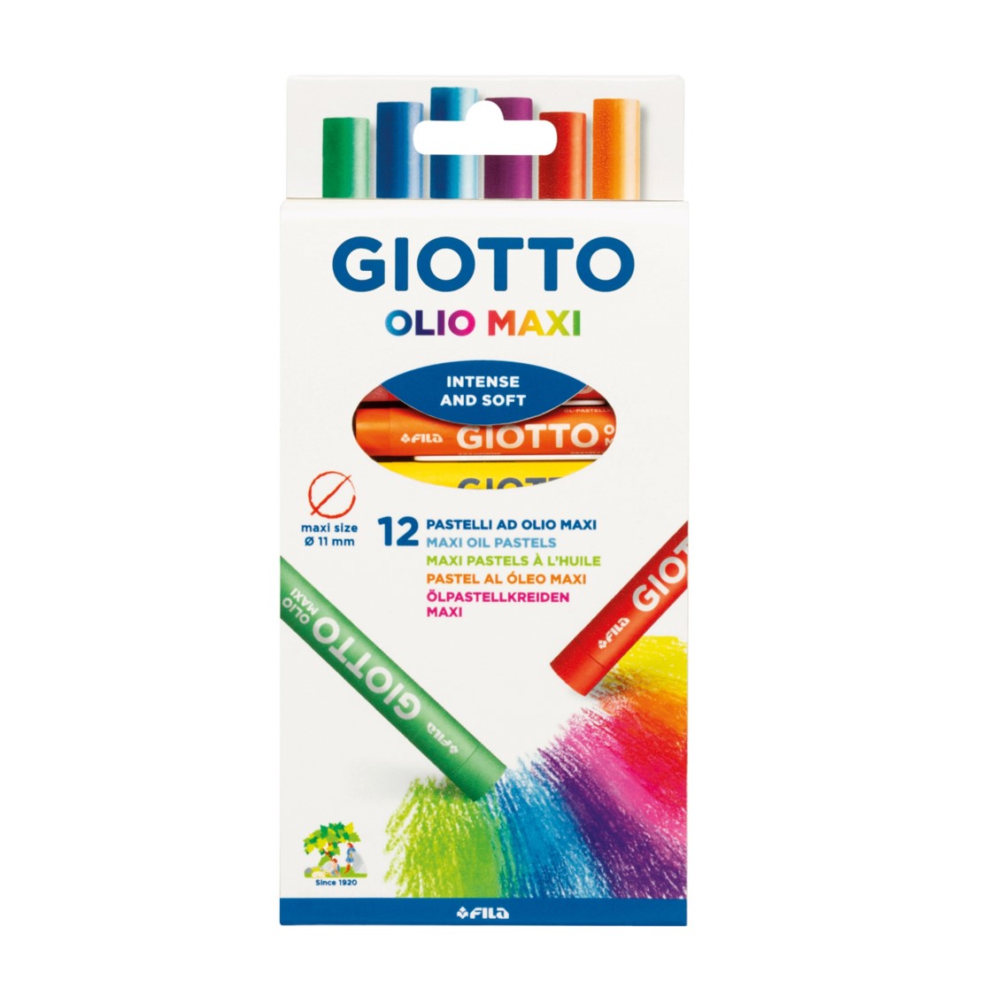 Creioane cerate pe baza de ulei 12 culori/set, GIOTTO